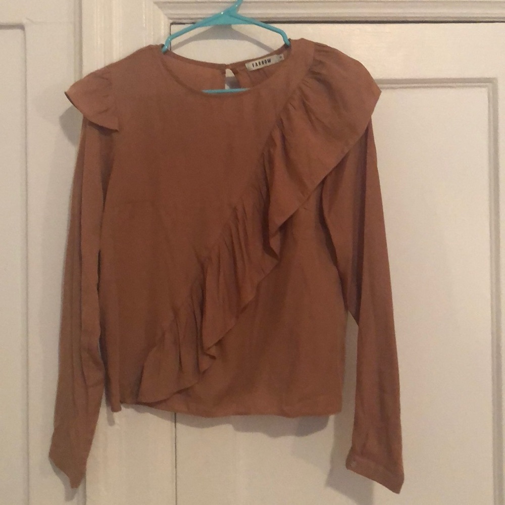 Farrow Dusty Pink Ruffled Blouse